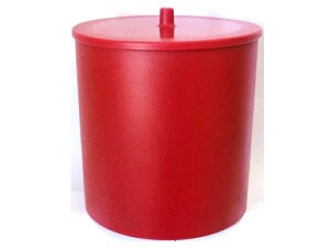 LIXEIRA 5,0L PLASTICA VERMELHA 18X22,5CM