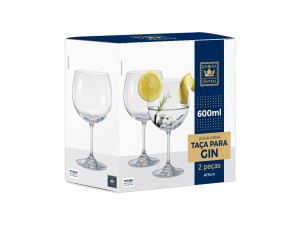 JOGO 2 TACA VIDRO GIN TONICA 600ML