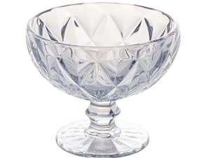 JOGO 6 TACA SOBREMESA VIDRO 310ML DIAMOND 12X10CM