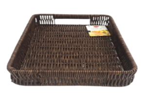 BANDEJA FIBRA SINTETICA QUADRADA 26CM ESCURA