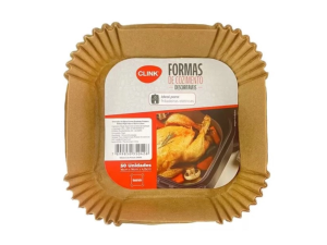 KIT 50 FORMA 16CM PAPEL AIR FRYER QUADRADA