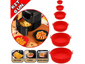 JOGO 6 FORMA SILICONE P/AIR FRYER