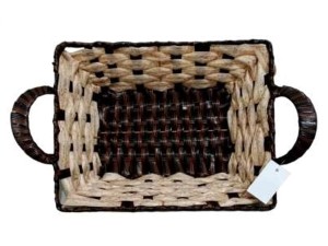 CESTA BICOLOR RETANGULAR 29X22CM C/ALÇA