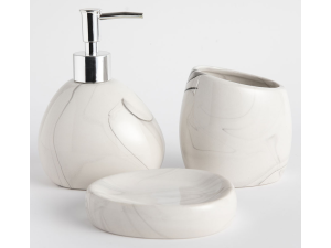 KIT 03 BANHEIRO CERAMICA BRANCO ATELIER