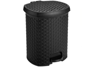 CESTO LIXO RATTAN PLASTICA 6,0L PRETA