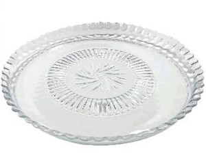 PRATO VIDRO 34CM BORDA DETALHADA