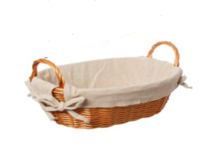CESTA RATTAN LILY 30X21CM  OVAL/FORRO