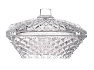 BOMBONIERE VIDRO RETANGULAR 7,4 X 5,9CM