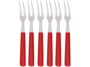 KIT 6 GARFINHO P/PETISCO BRANC/VERMELHO
