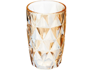 JOGO 6 COPO VIDRO 350ML DIAMOND AMBAR