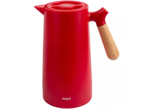 GARRAFA TERMICA 1,0L VERMELHA WOOD