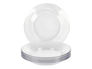 PRATO VIDRO 22CM LISO FUNDO