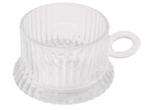 JOGO 6 XICARA VIDRO 150ML CLEAR CAMERATTA