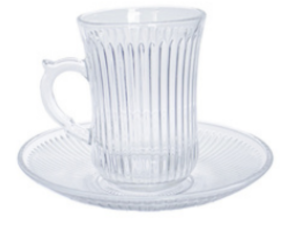 JOGO 6 XICARA VIDRO 145ML ALTA