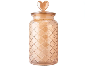 POTE VIDRO AMBAR-CORACAO 1250ML