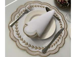 KIT 12pc 6-AMERIC + 6-GUARD 38CM BORDADO REDONDO