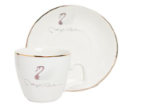 JOGO 6 XICARA CAFE PORCELANA 90ML C/PIRES CISNE