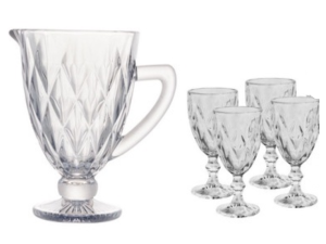 JOGO REFRESCO VIDRO 5PC DIAMOND