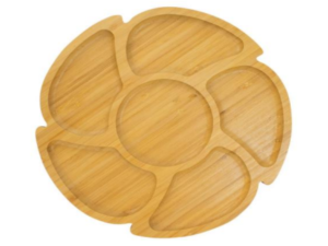 PETISQUEIRA REDONDA 5 LUGARES MADEIRA 27CM FLOR