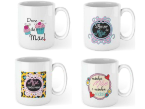 CANECA CERAMICA 300ML MÃE RETA SPOT