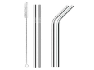 KIT 4 CANUDO INOX + ESCOVA