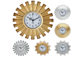 RELOGIO PAREDE 24CM OURO/PRATA