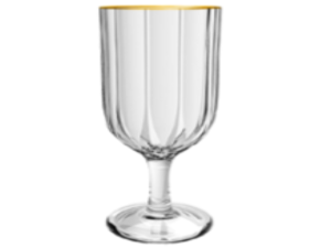 JOGO 6 TACA VIDRO 330ML REFINATTO BD-OURO