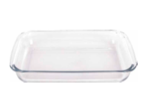 ASSADEIRA VIDRO 1,0L RETANG 26X15CM BOROSSILICATO