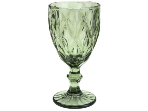 JOGO 6 TACA VIDRO 260ML DIAMOND VERDE