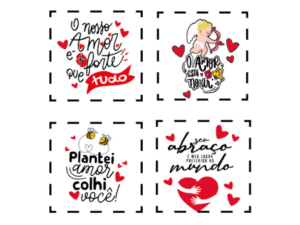 CANECA VIDRO 380ML ESTAMPAS 