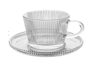 JOGO 6 XICARA VIDRO 200ML GRAFIATO