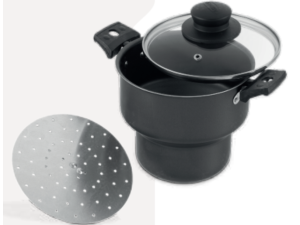 CUSCUZEIRO ALUM EXCLUSIVE 14CM GRAFITE