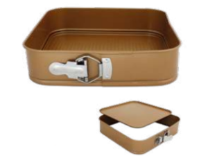 FORMA BOLO 24CM QUADRADA FUNDO-REMOVIVEL GOLD