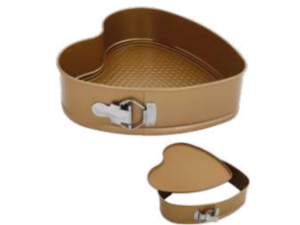 FORMA BOLO 26CM CORACAO FUNDO-REMOVIVEL GOLD