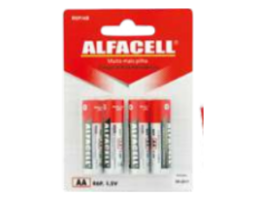 KIT 04 PILHAS AA COMUM CARTELA