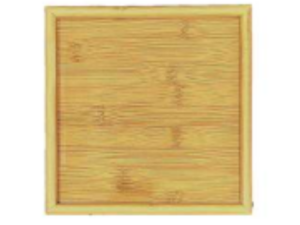 BANDEJA BAMBU 20X20CM QUADRADA