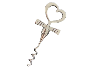 SACARROLHA METAL CORACAO 12,5CM