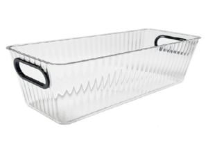 ORGANIZADOR ACRILICO 28X11X10CM PEGADOR PRETO