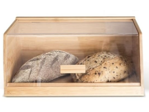 PORTA PÃO BAMBU 32X21X15 C/VISOR