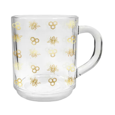 CANECA VIDRO 250ML ABELHINHA