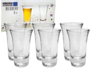 JOGO 6 COPO VIDRO 70ML DOSE