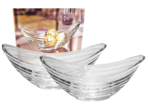 JOGO 2 BOWL VIDRO 16CM OVAL CANOA