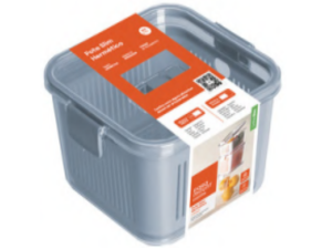 POTE ACRILICO SLIM 2030ML CINZA