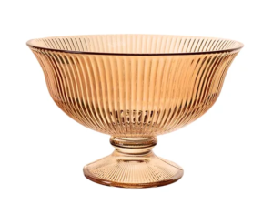 CENTRO MESA VIDRO 22CM GRAFIATTO AMBAR