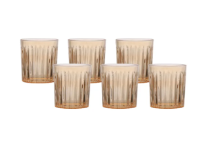 JOGO 6 COPO VIDRO 330ML EGEU AMBAR