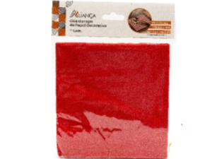 GUARDANAPO PAPEL 33X33CM QUADRADO VERMELHO