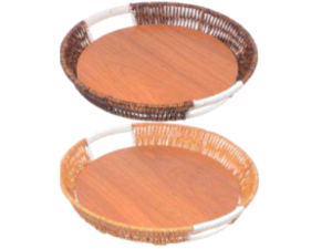 BANDEJA MDF 31CM REDONDA ALCA METAL