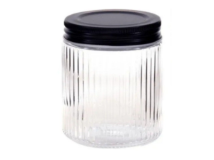 POTE VIDRO 0,8L FRIZADO TP PRETA