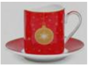 JOGO 6 XICARA CERAMICA CAFÉ NATAL C/PIRES