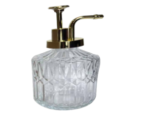 PORTA SABONETE VIDRO 400ML C/BOTAO